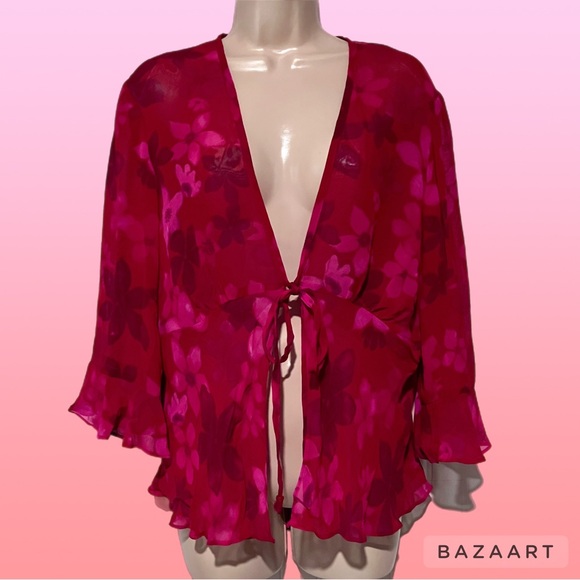 ❤️ Positive Attitude Red Floral 2Pc Dress set - Picture 12 of 13